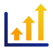 Business growth trending upward: illustration.