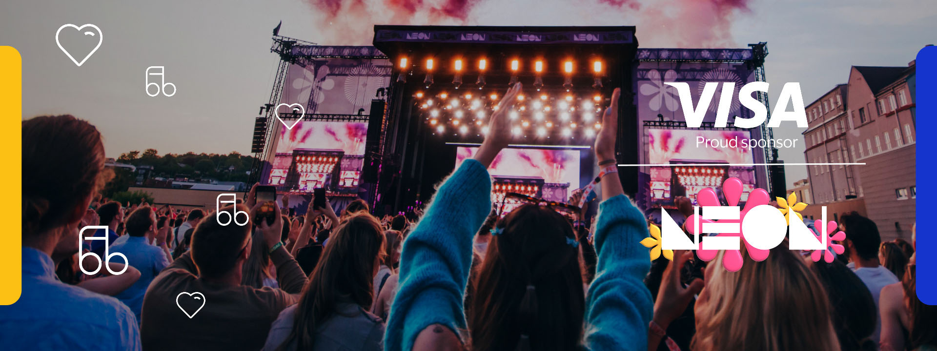 crowd in front of festival stage