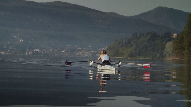 woman in row boat